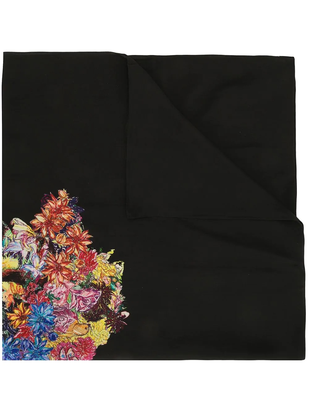 floral-print silk bandana - 1