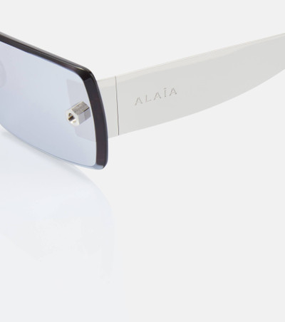 Alaïa Logo rectangular sunglasses outlook