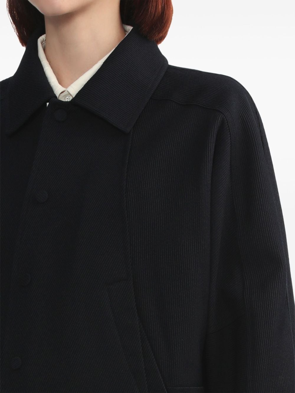 panelled wool blend bomber jacket - 5