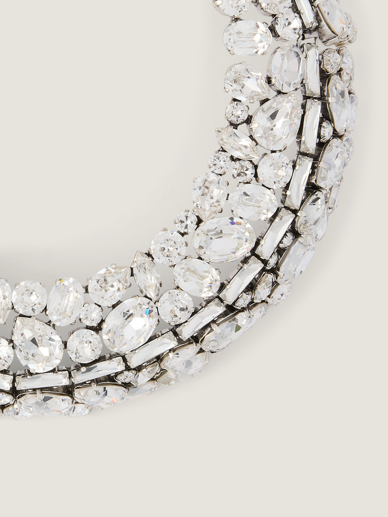 BOLD CRYSTALS TORQUE NECKLACE IN METAL AND CRYSTALS 4
