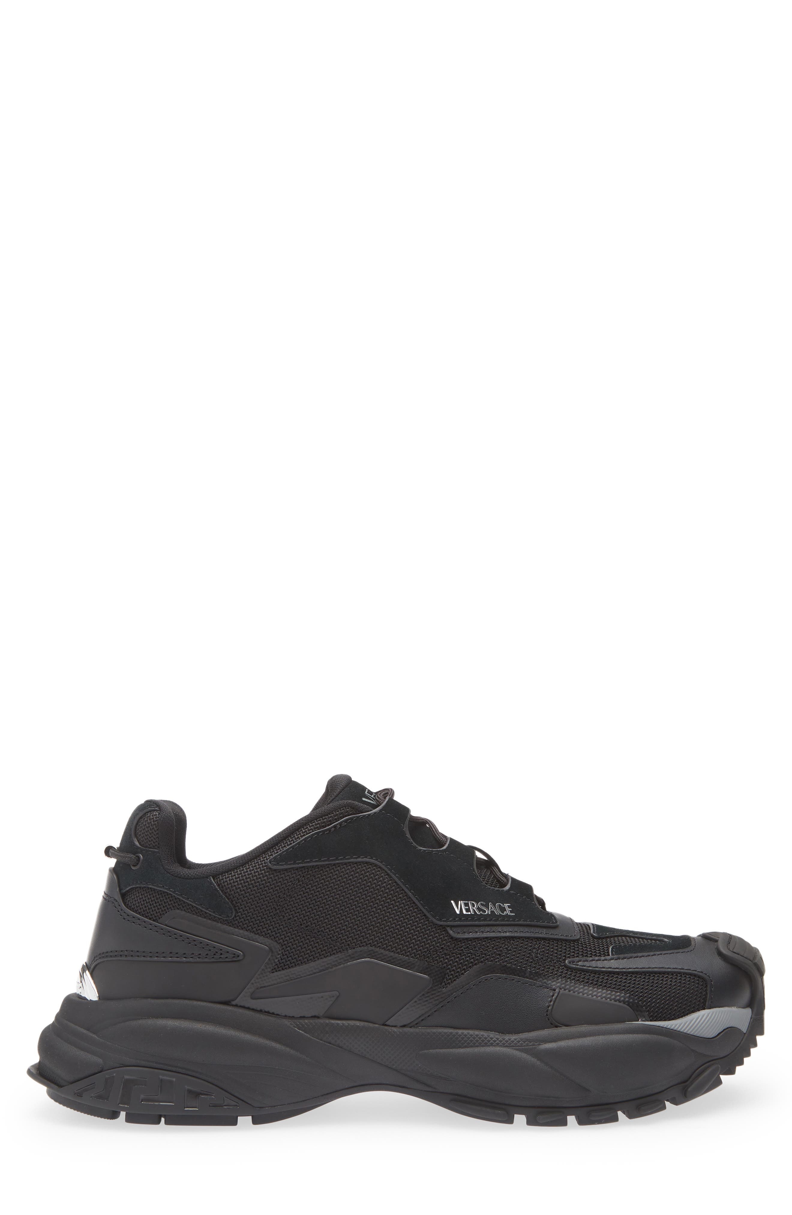 Versace Mercury Low Top Sneaker in Black-Ruthenium Ultra at Nordstrom - 3