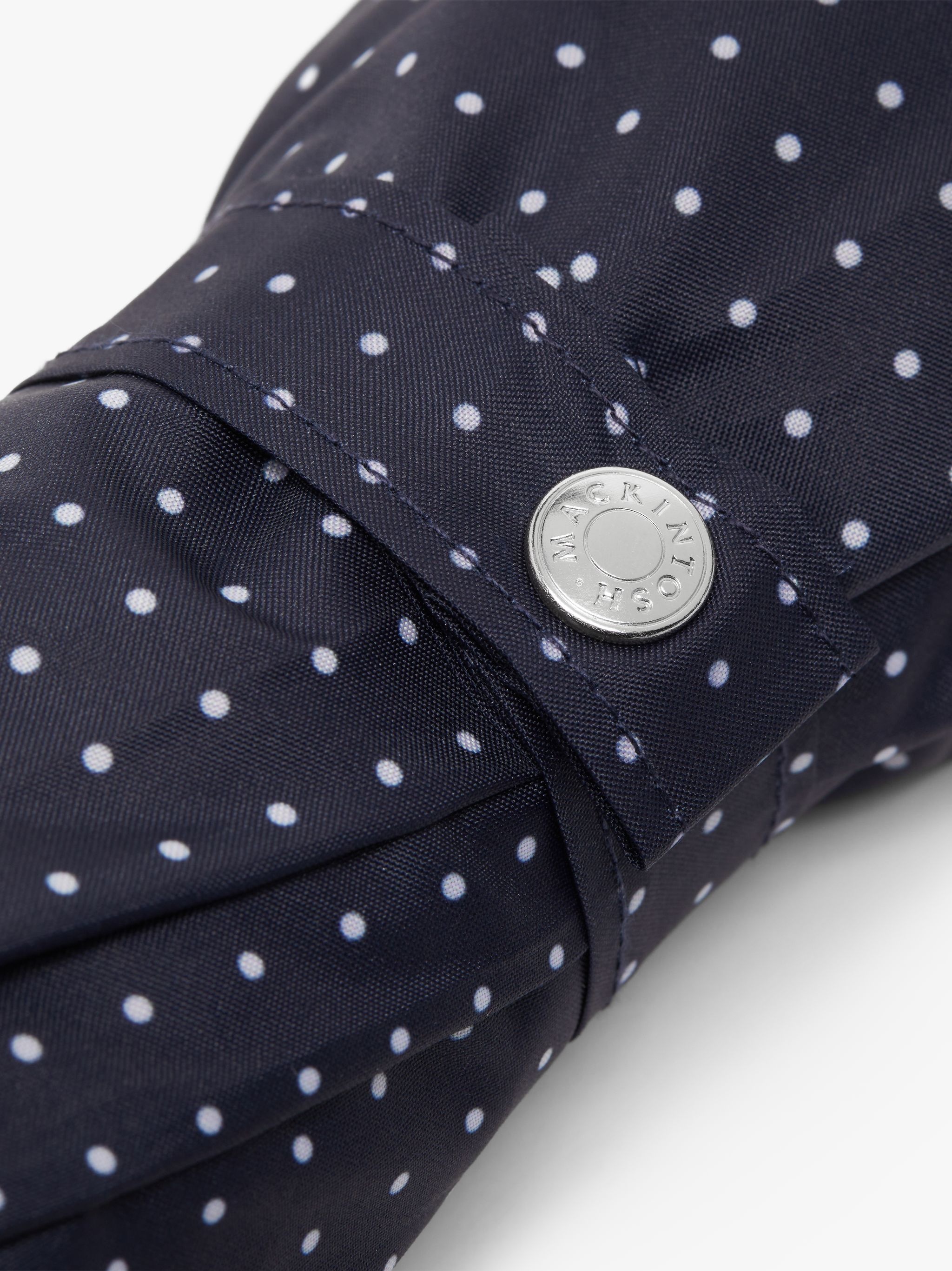 AYR NAVY X WHITE POLKA DOT AUTOMATIC TELESCOPIC UMBRELLA | ACC-027 - 3