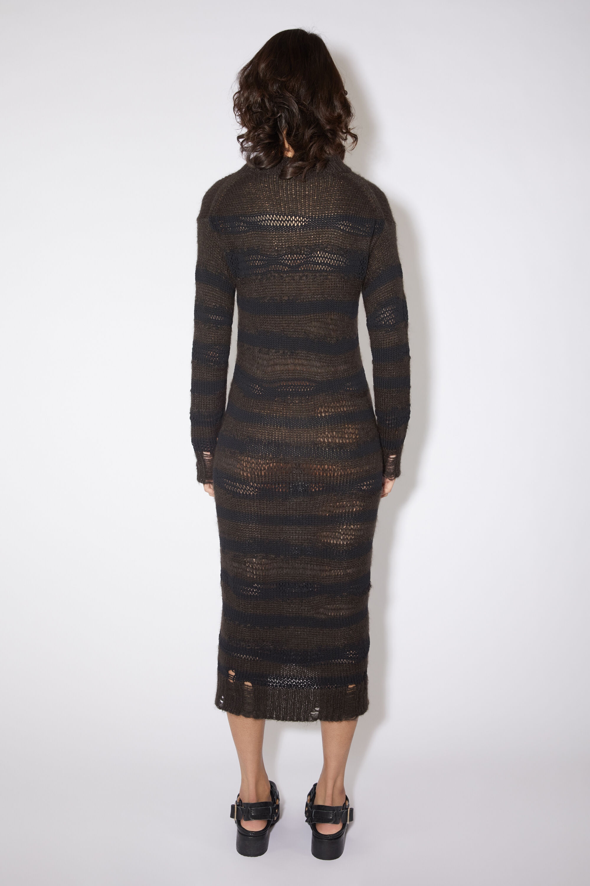 Mohair blend dress - Warm Charcoal Grey/Black - 3