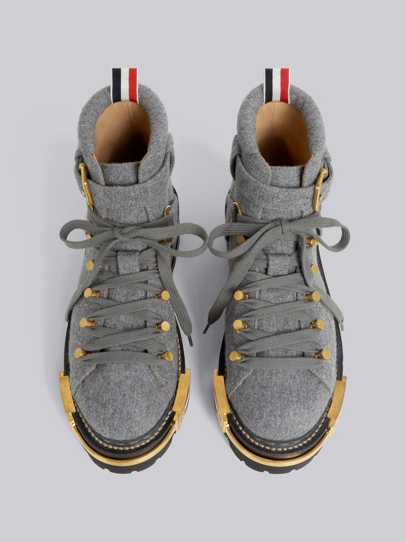 Medium Grey Lightweight Engineered Boiled Wool Waterproof Hiking Boot 4