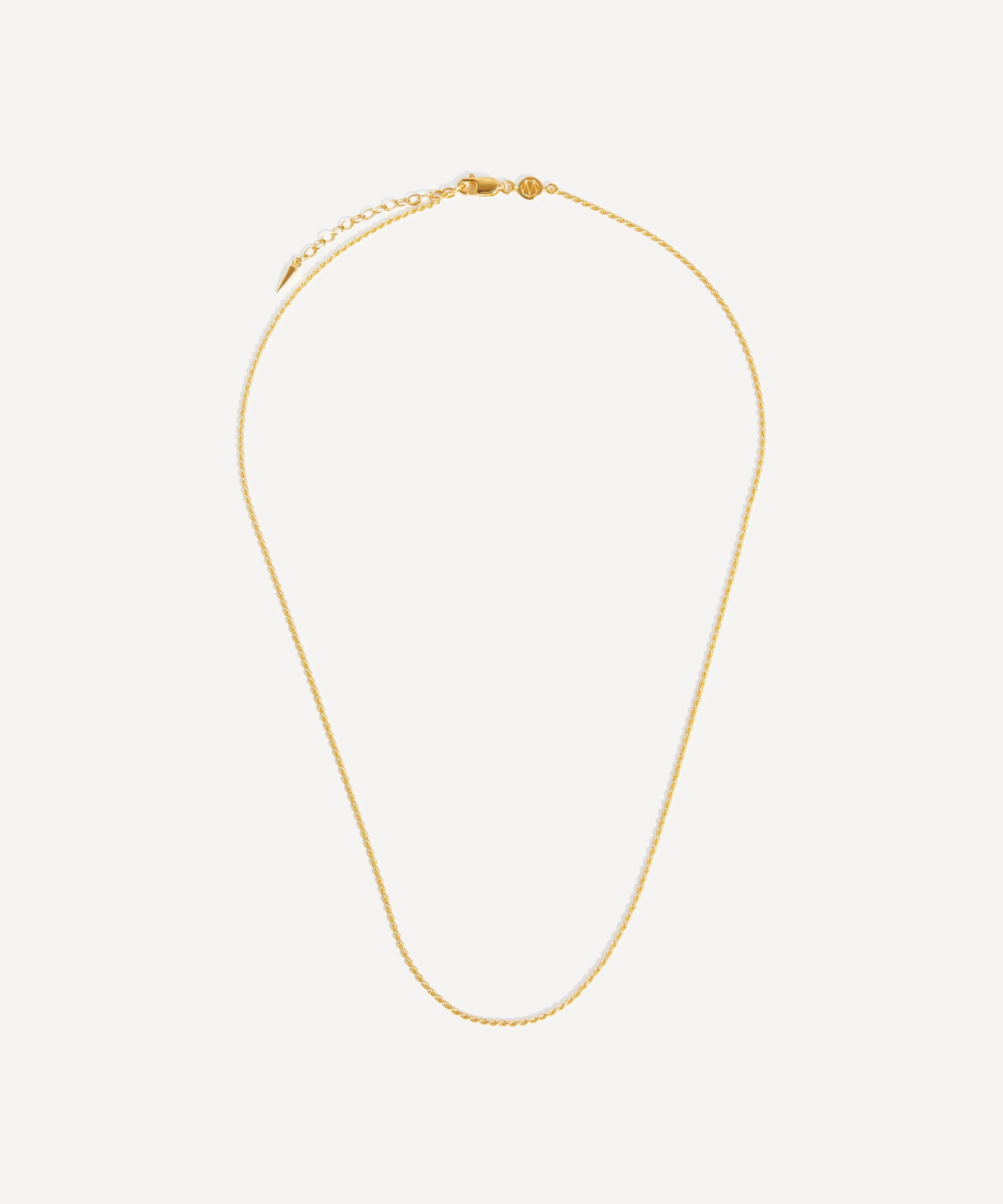 18ct Gold-Plated Vermeil Silver Medium Rope Chain Necklace - 1