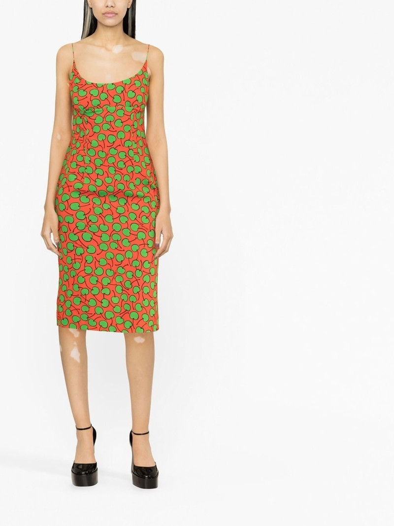 Moschino graphic-print midi dress outlook
