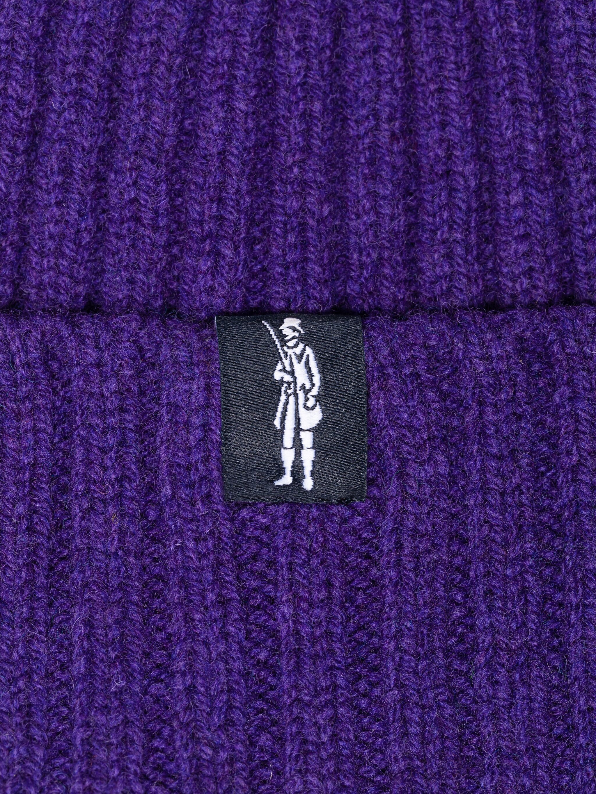 BILLIE PURPLE WOOL BENIE HAT - 2