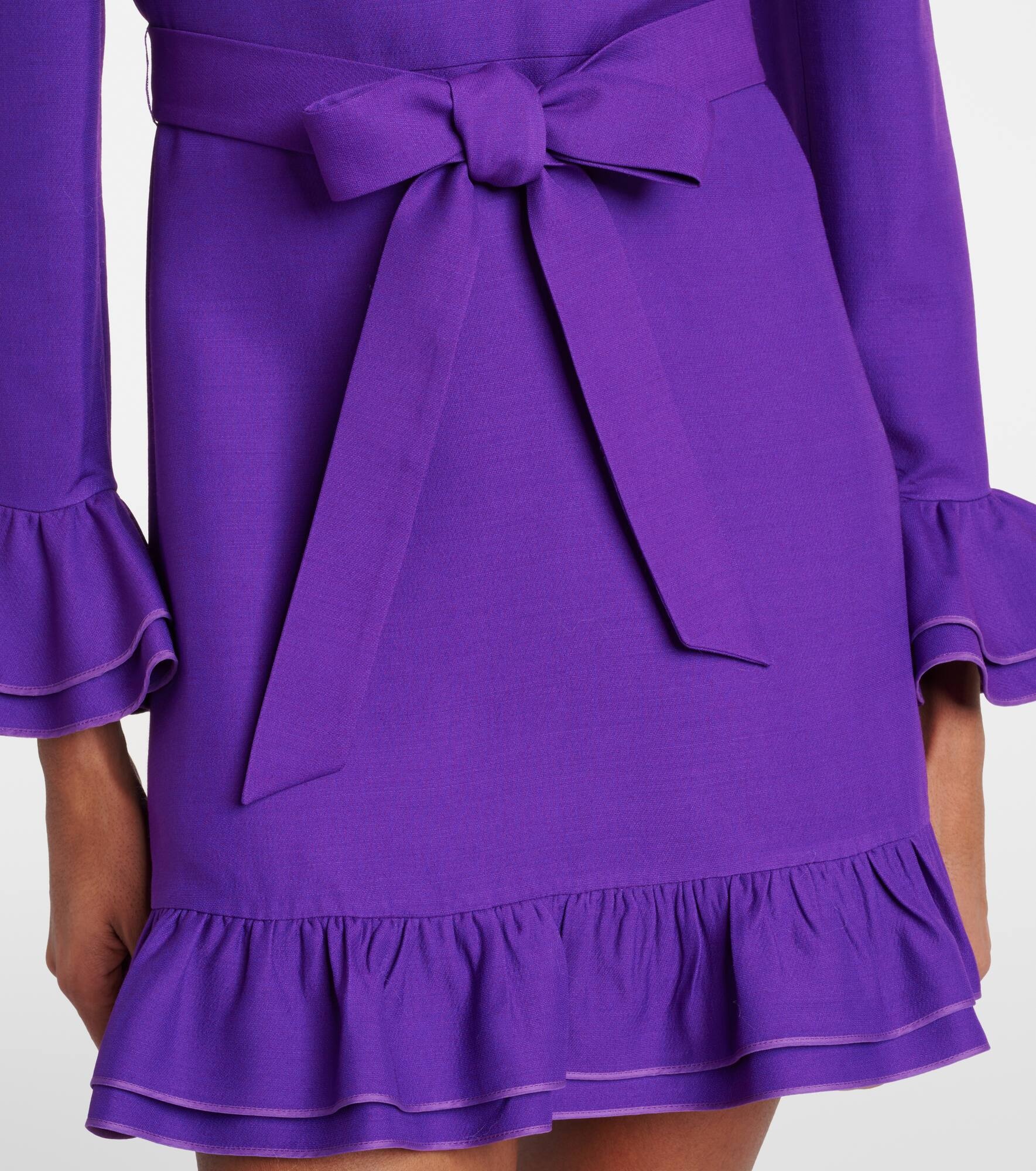 Crepe Couture ruffled wrap dress - 5