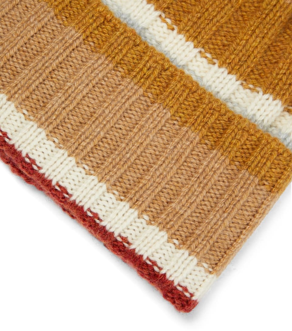 Striped cashmere beanie - 3