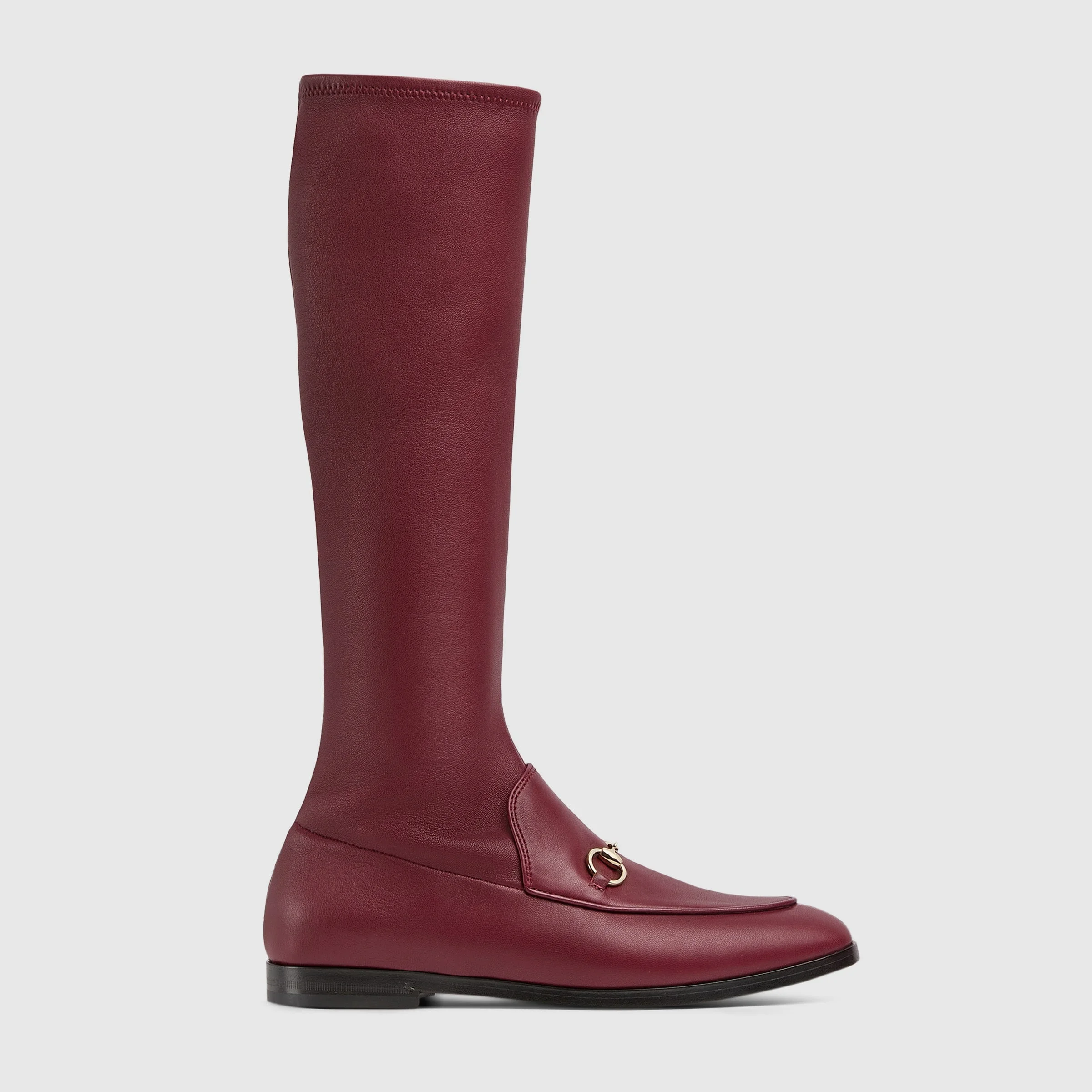 Gucci Jordaan Horsebit Stretch Leather Boots - 1