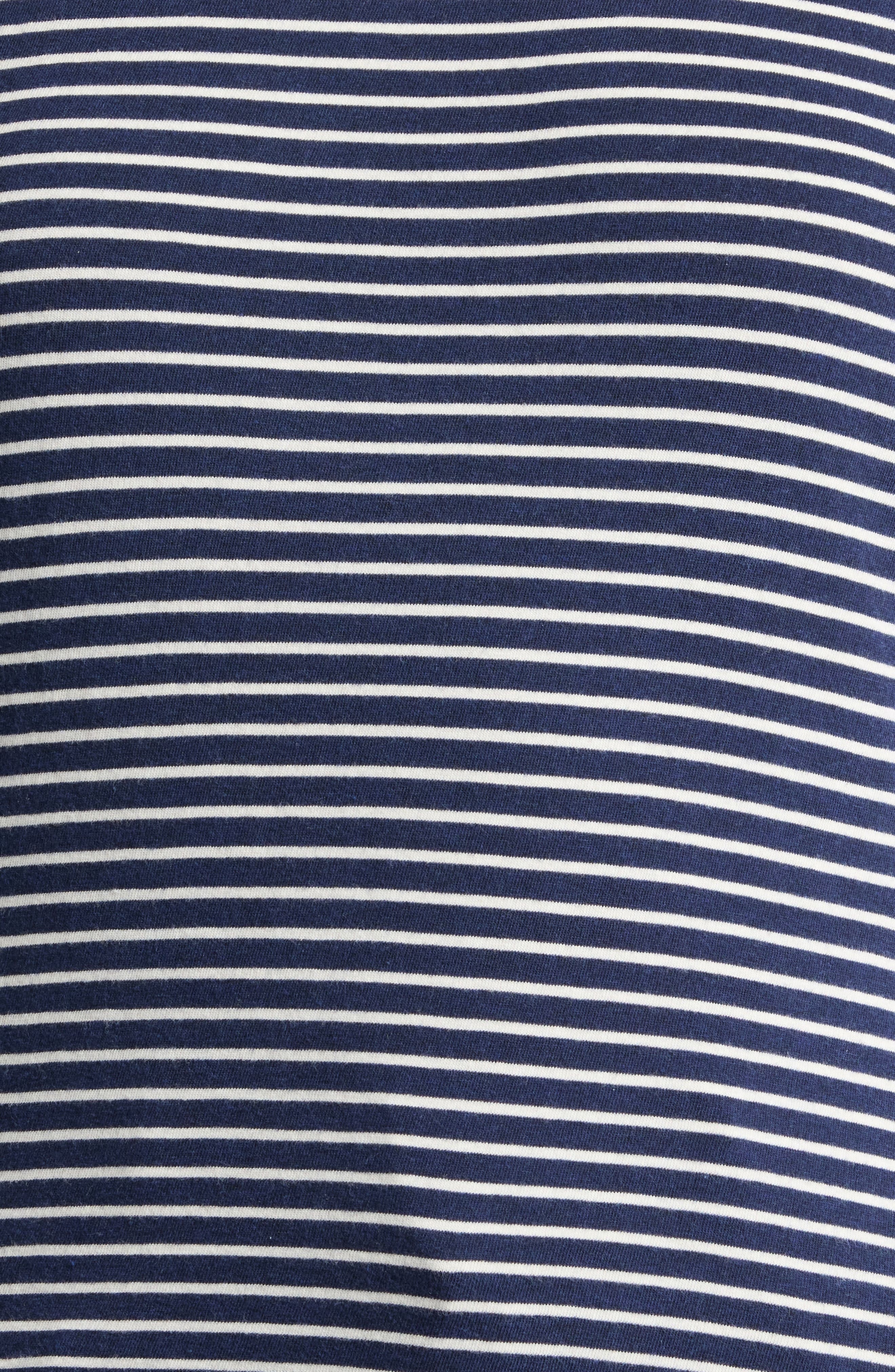 Nili Lotan Lana Stripe Cotton T-Shirt in Navy/Natural Stripe at Nordstrom - 6
