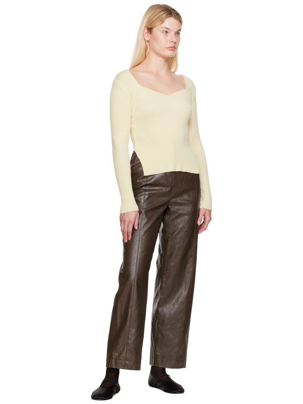 Off-White V-Neck Sweater - 4