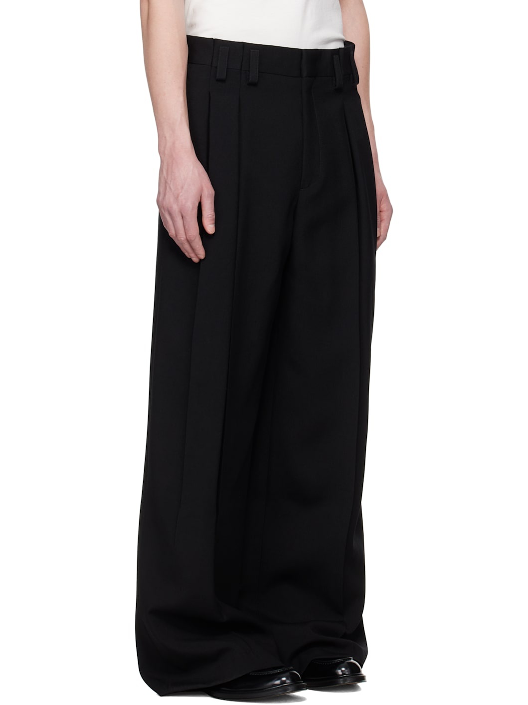 Black Wool Trousers - 2