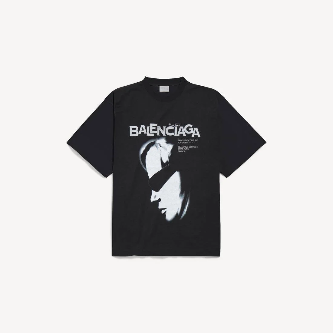 Men's Lady In Shades Oversized T-shirt in Black - 1