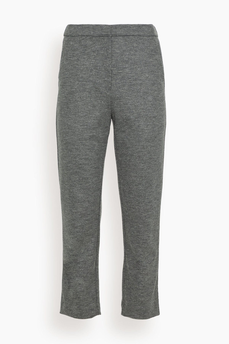 Hayley Cropped Straight Pant in Warm Gray 1