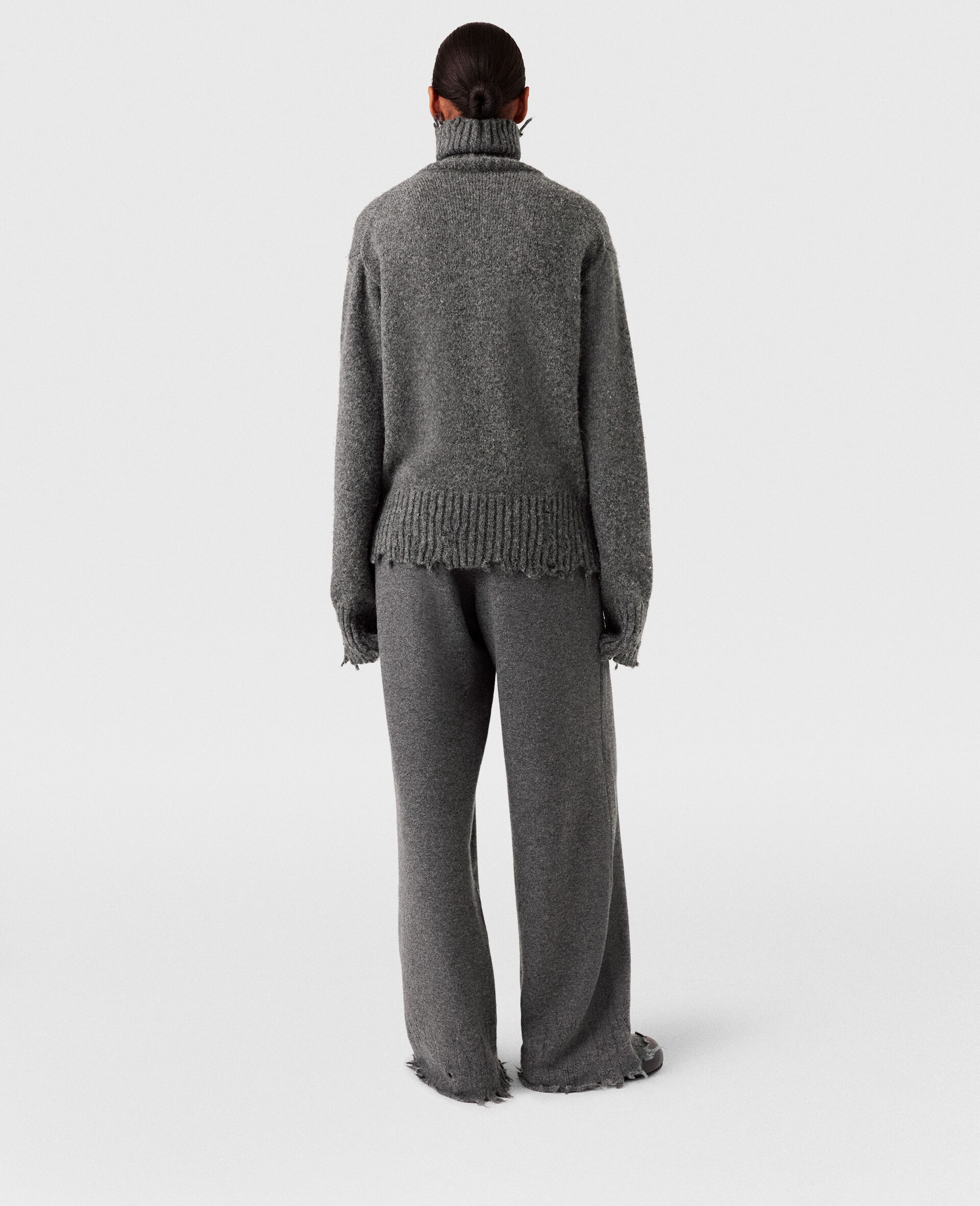 Flared High-Rise Trousers - 5