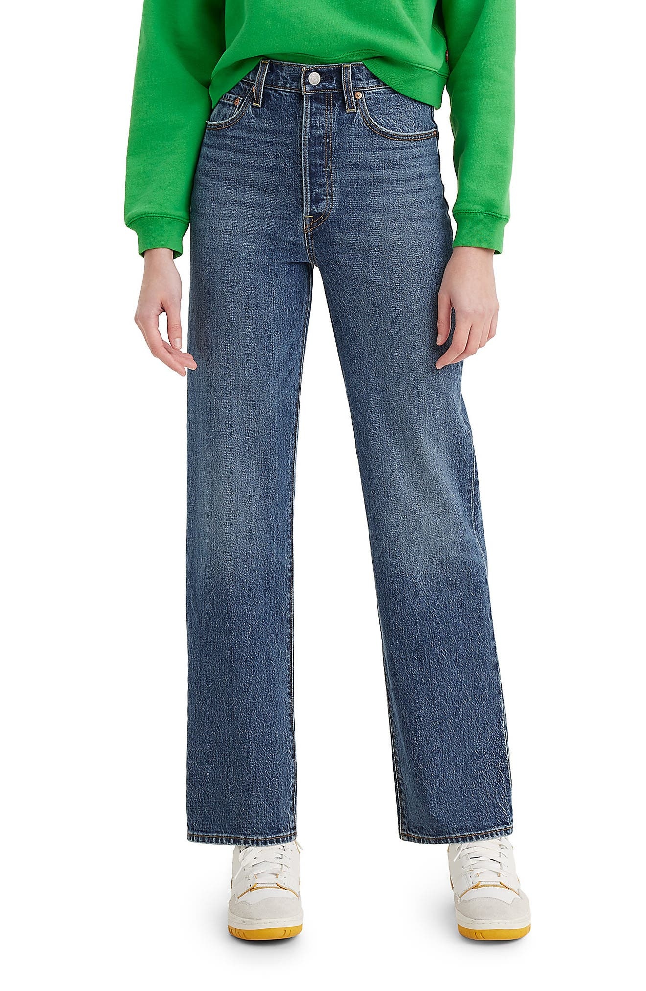 Ribcage High Waist Straight Leg Jeans - 1