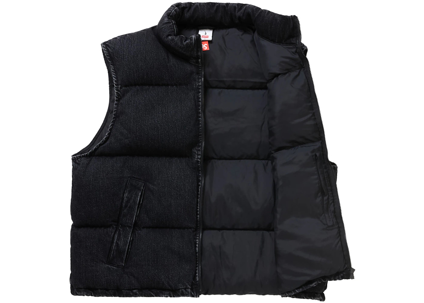 Supreme Nike Denim Puffer Vest Black - 2