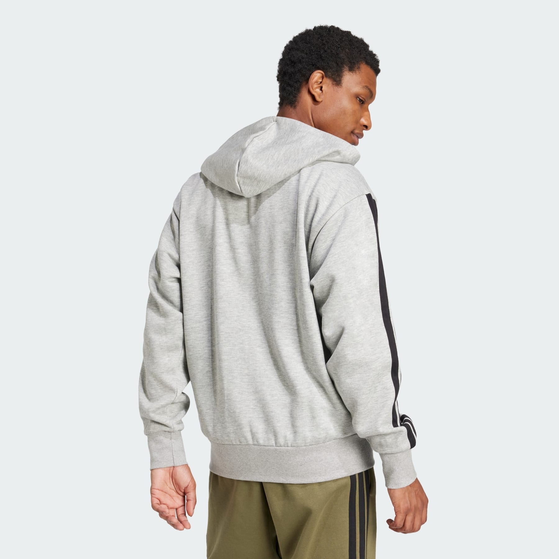 Essentials 3-Stripes Fleece Hoodie - 3