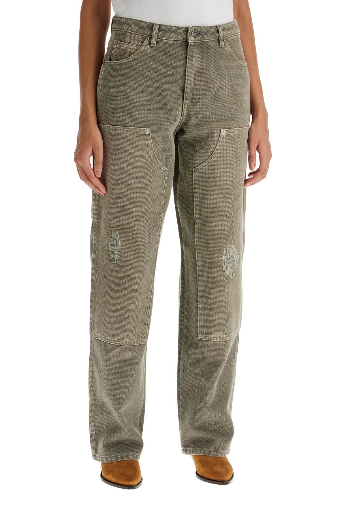 Golden Goose MARLEY PAINTER JEANS IN PINSTRIP | netdressed