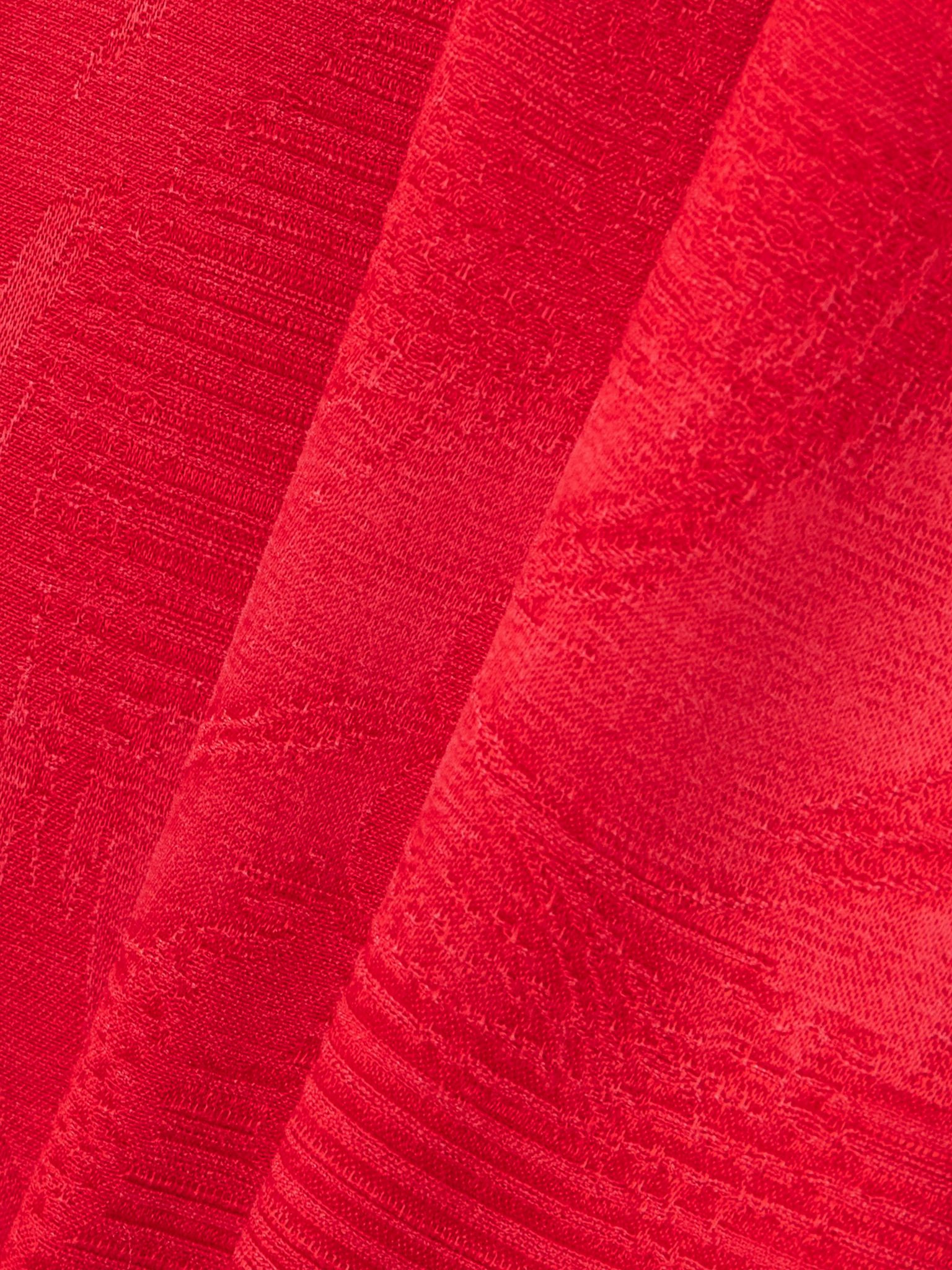 Andreas one-shoulder gathered jacquard gown Red - 4