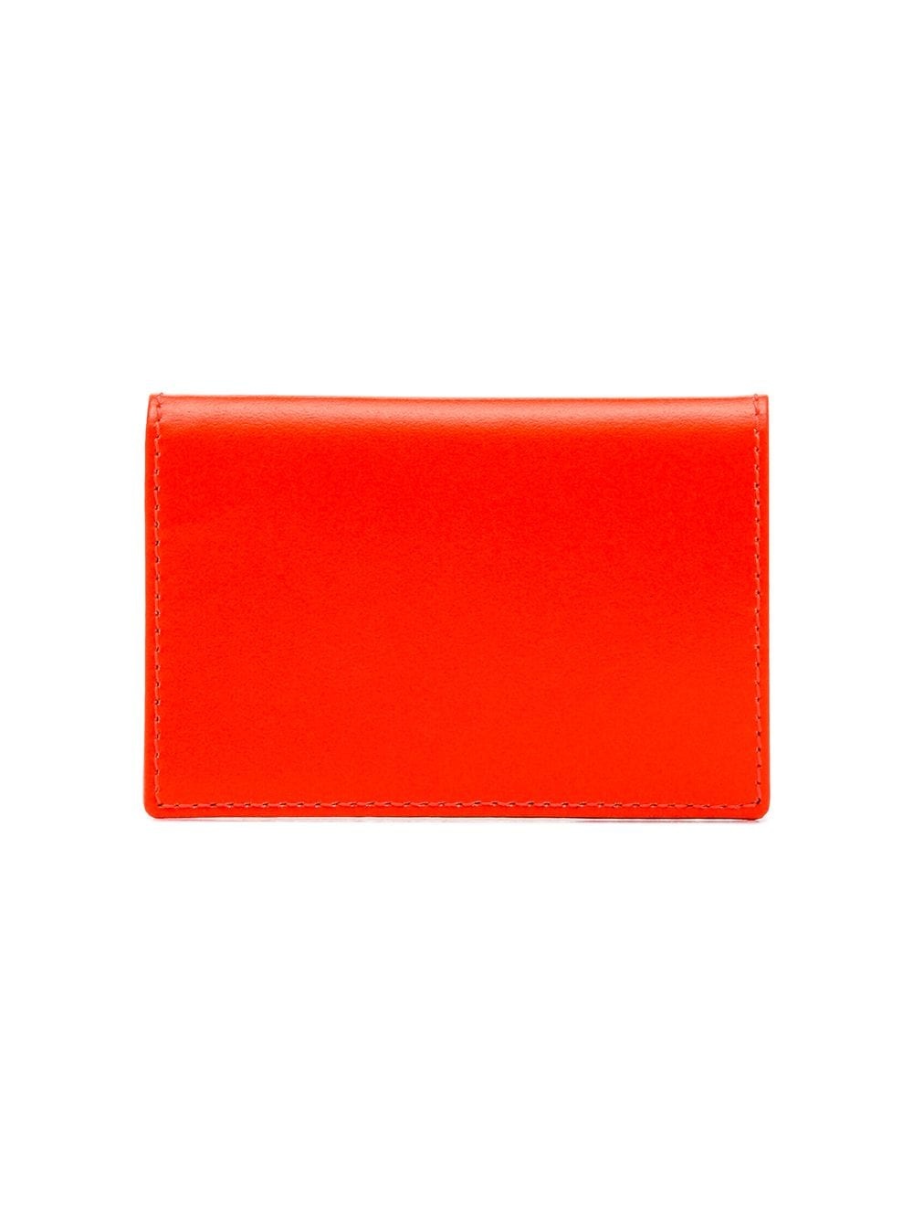 fluorescent orange leather wallet - 1