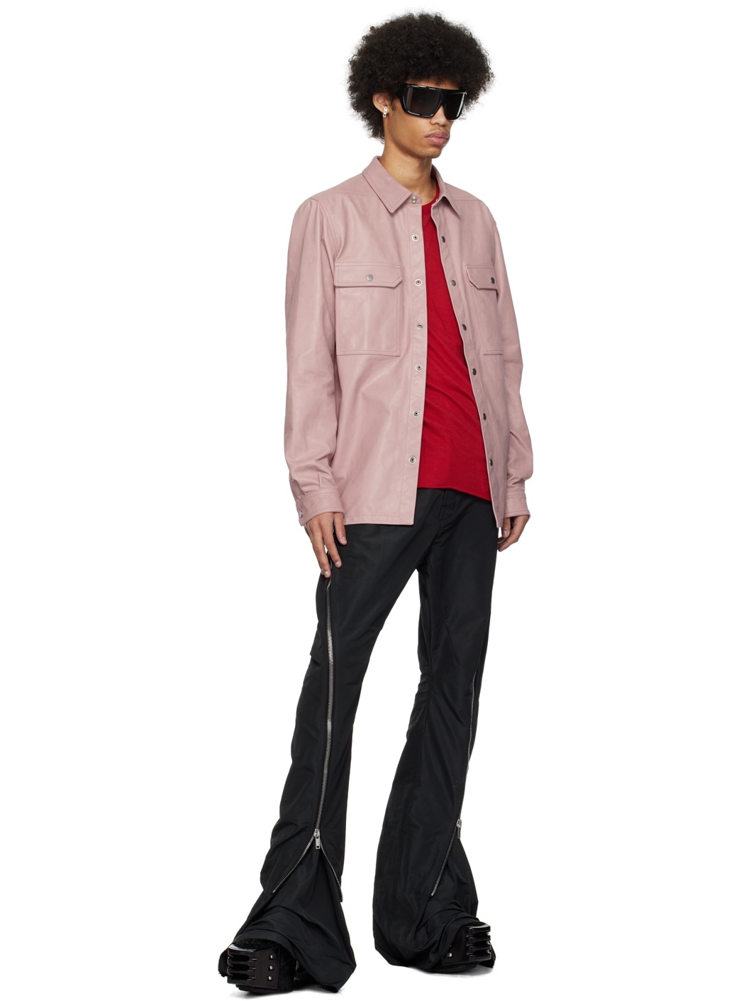 Pink Lido Leather Jacket - 4