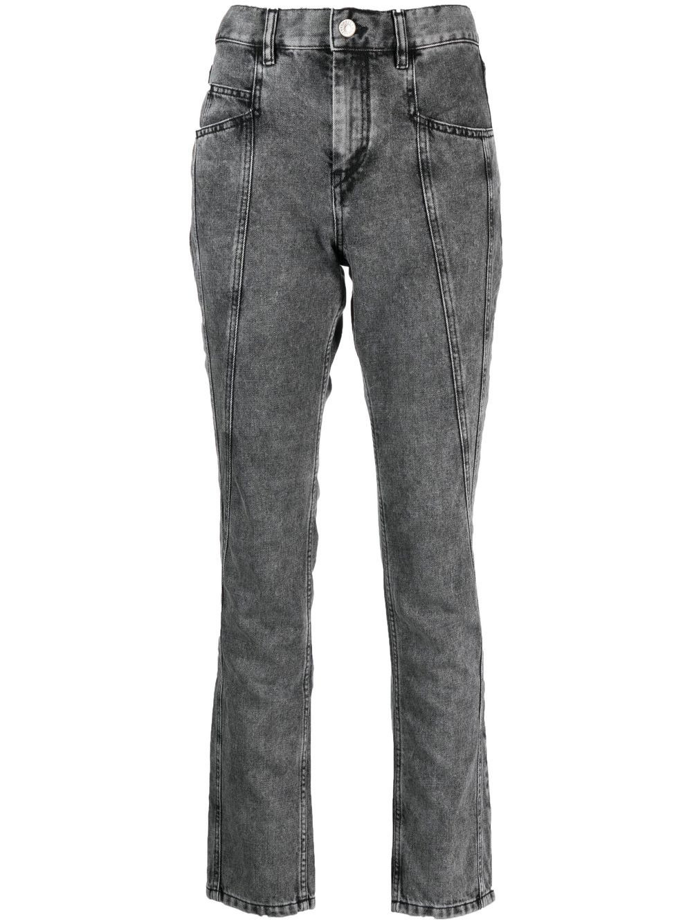 panelled skinny jeans - 1