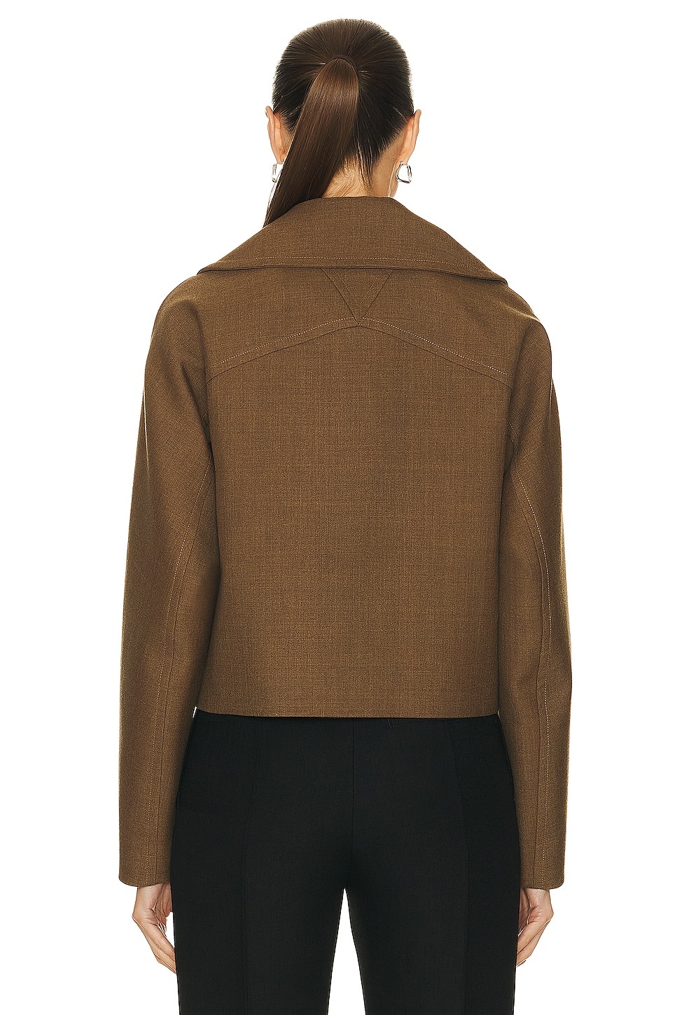 Structured Wool Cropped Jacket - 3