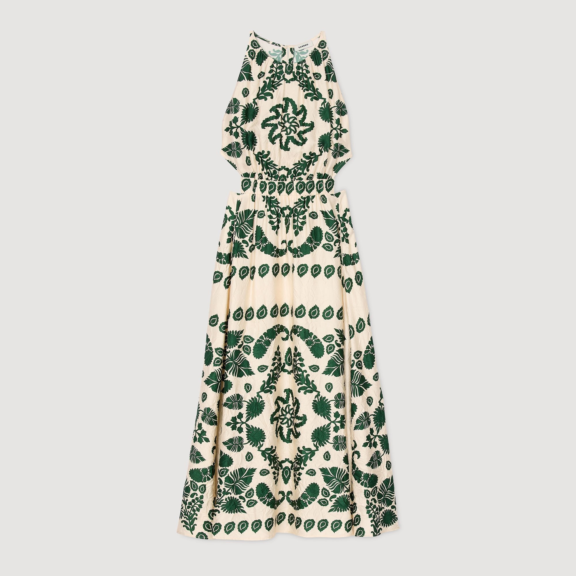 LEAF PRINT MAXI DRESS - 6
