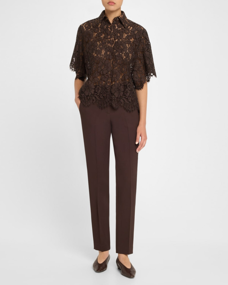 MICHAEL KORS COLLECTION Samantha Double Crepe Sablé Slim-Leg Pants outlook