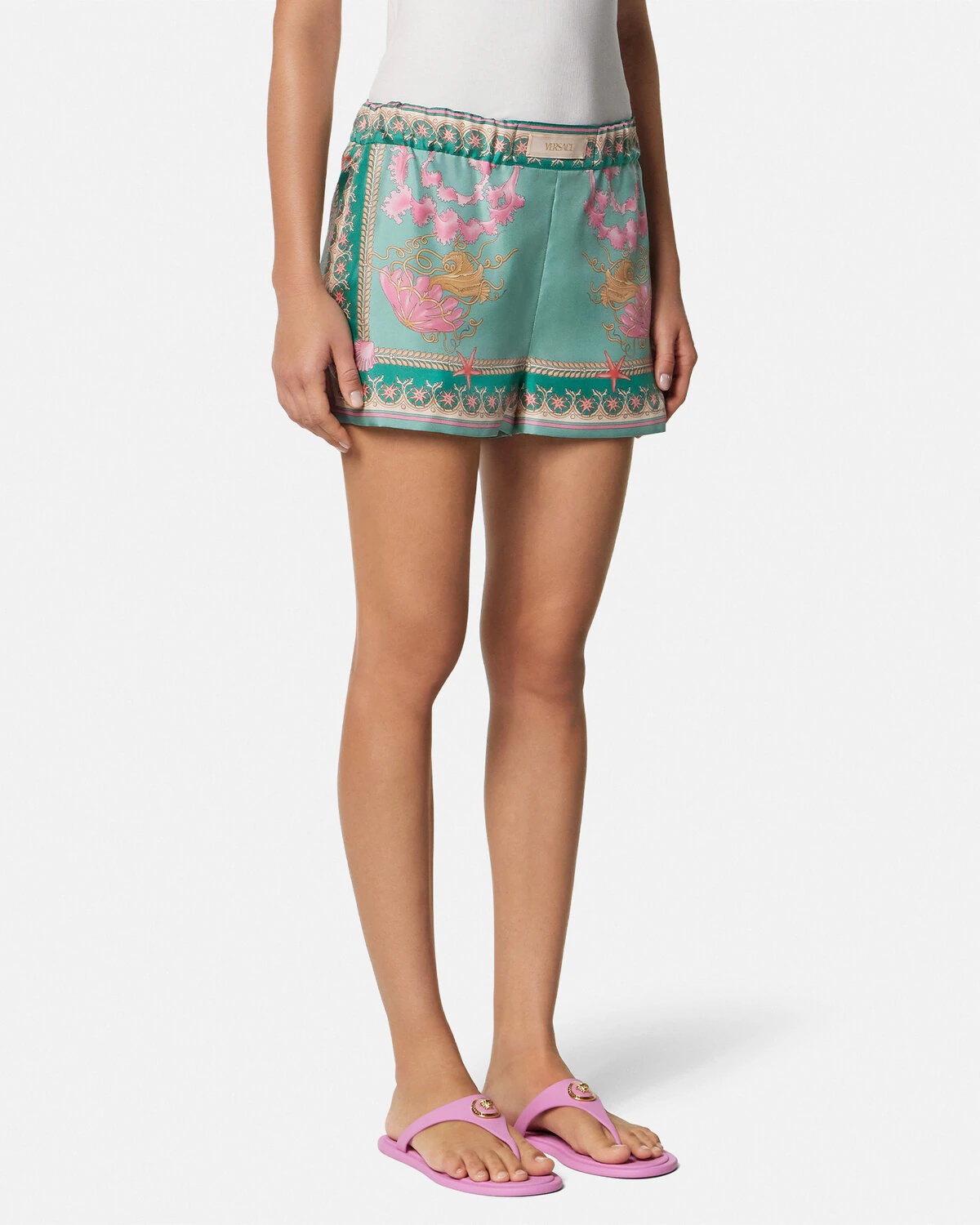 Underwater Barocco Silk Shorts - 4