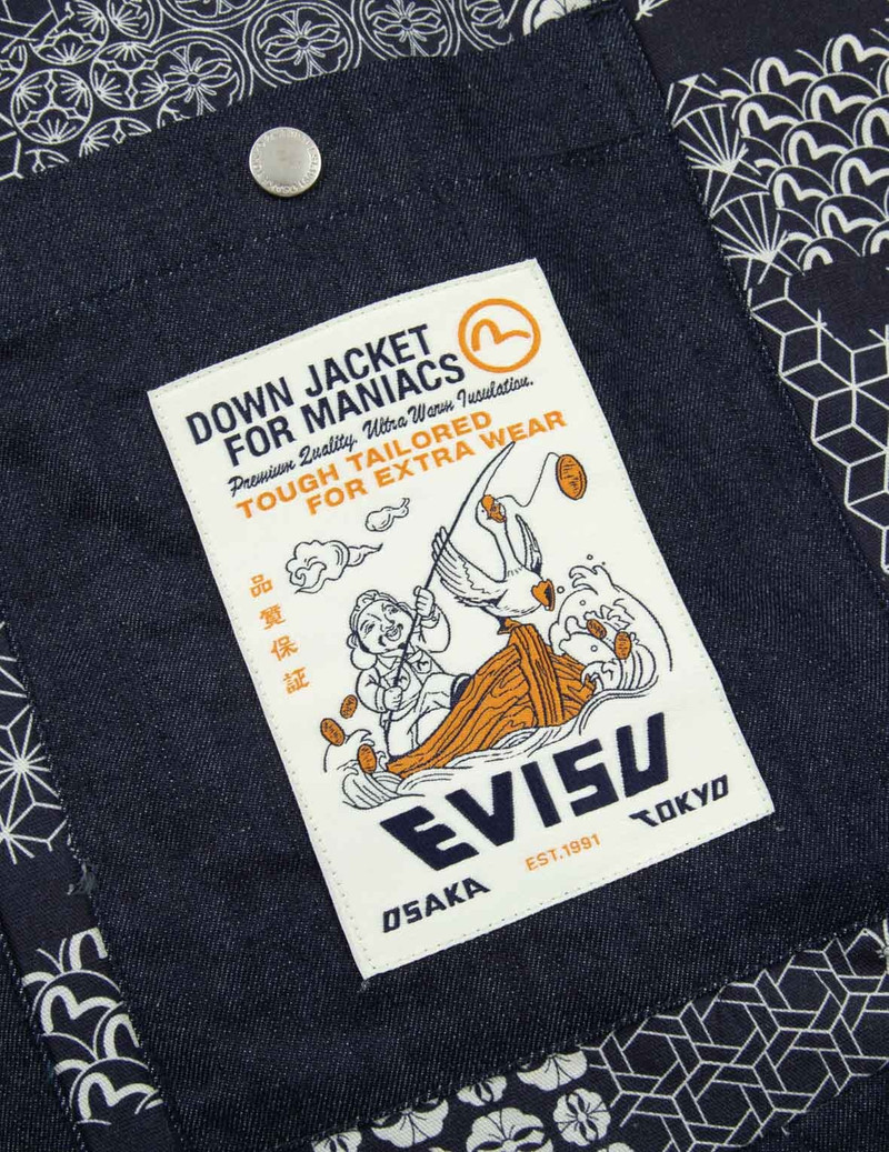 SEAGULL APPLIQUÉ LOOSE FIT DENIM DOWN VEST 11