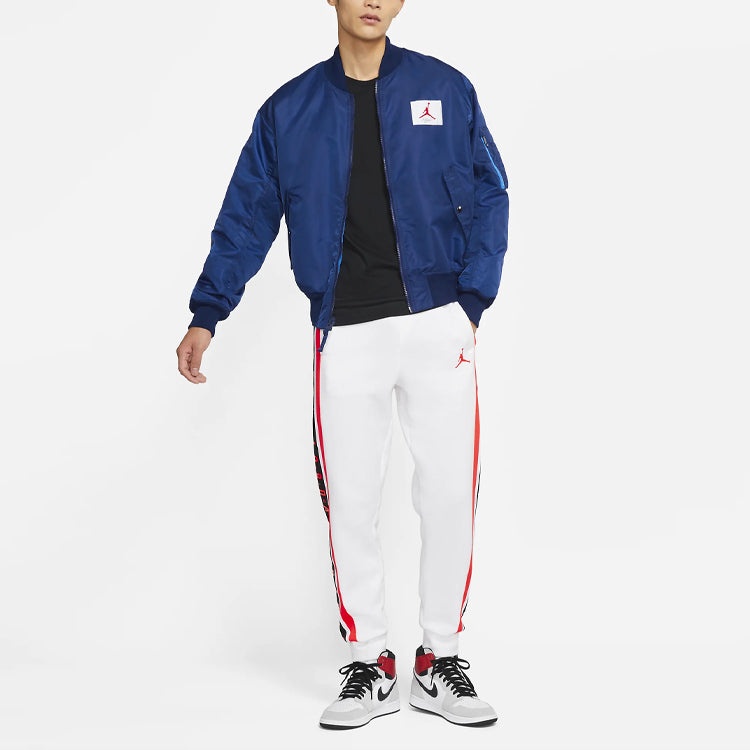 Air Jordan Flight Printing Logo Reversible baseball uniform Blue CV2243-492 - 5