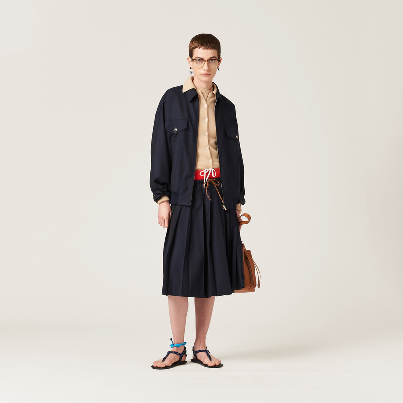Miu Miu Pleated Batavia skirt outlook
