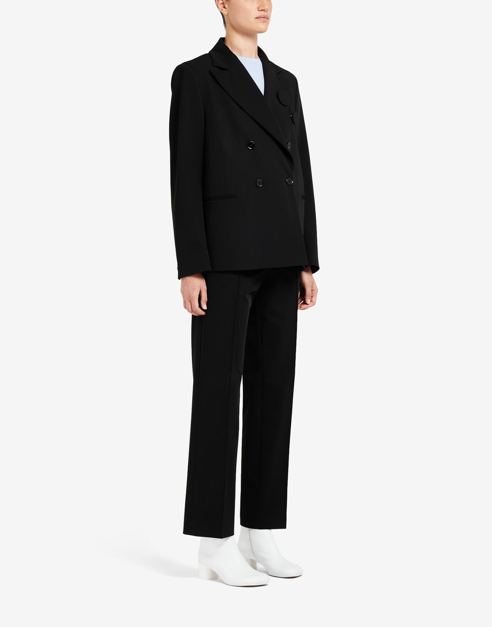 Badge double-breasted blazer - 3