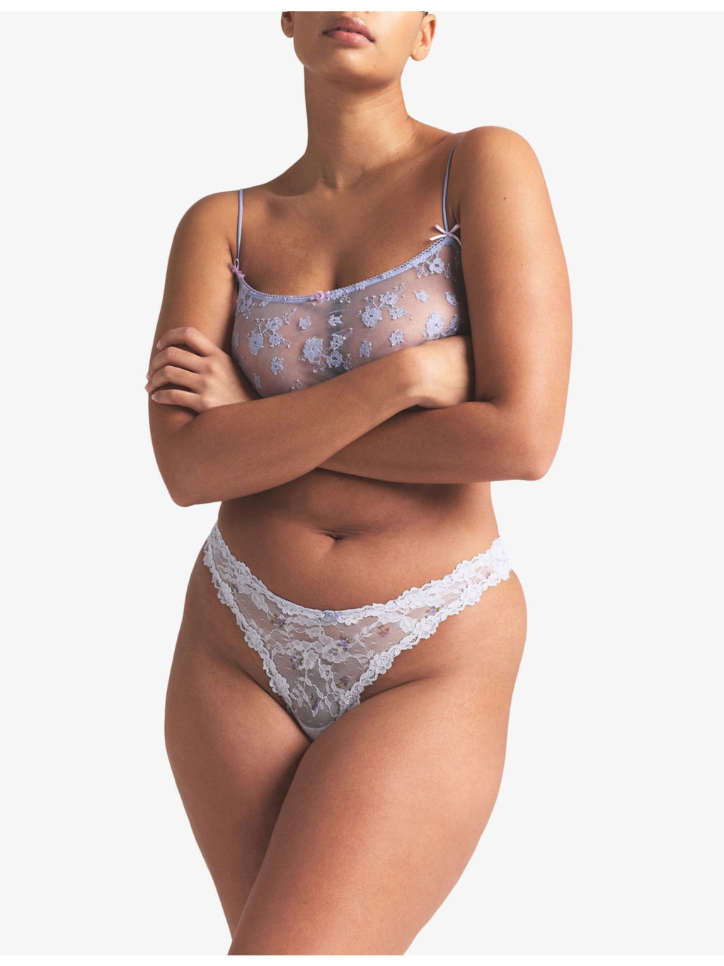 Dipped Stretch-Lace Thong - 3