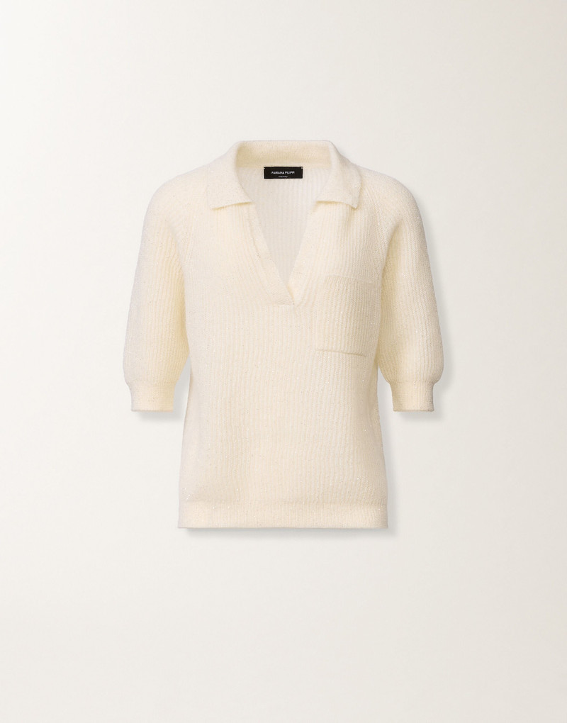 Mohair polo with sequins 1
