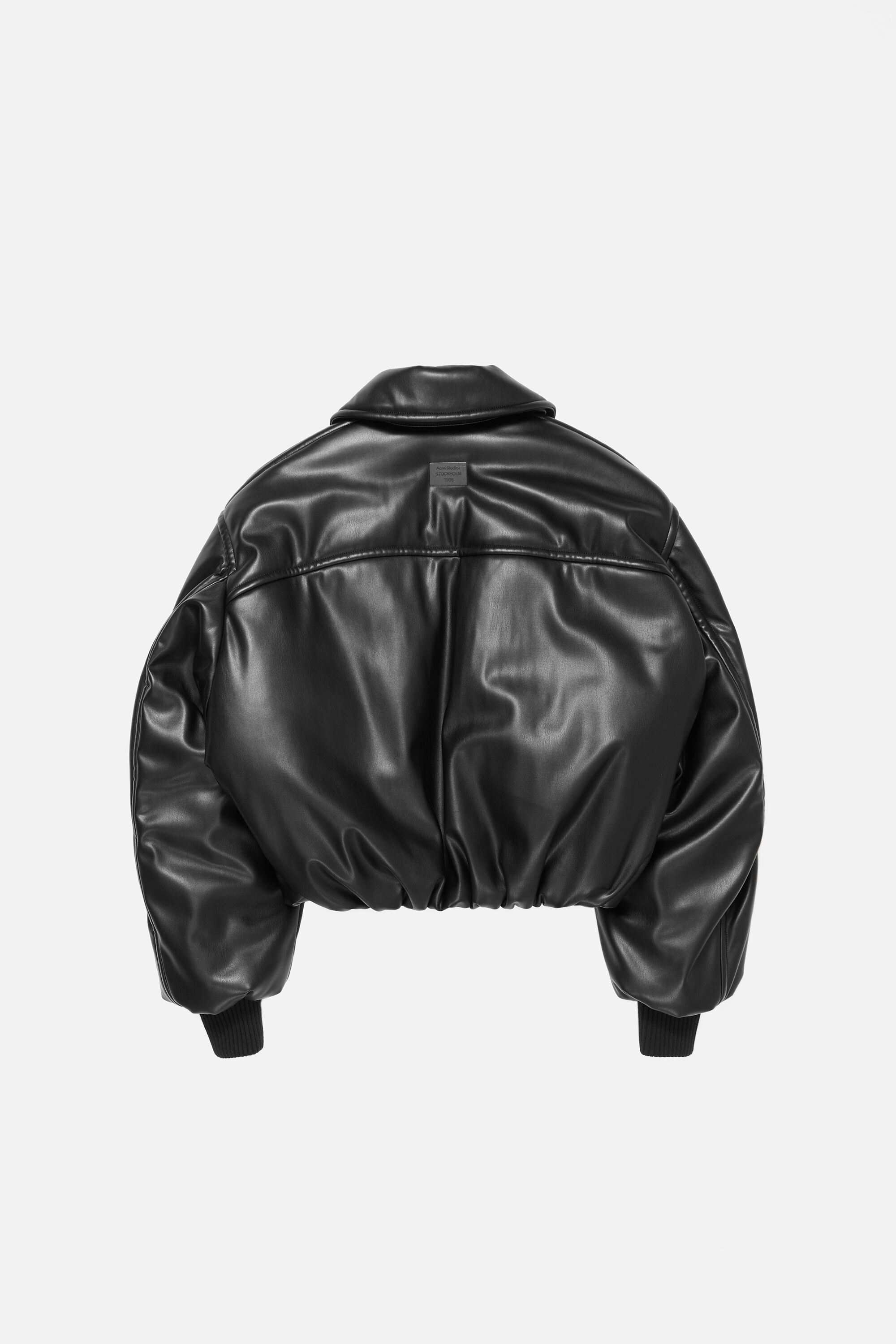 Faux leather bomber jacket - Black - 7