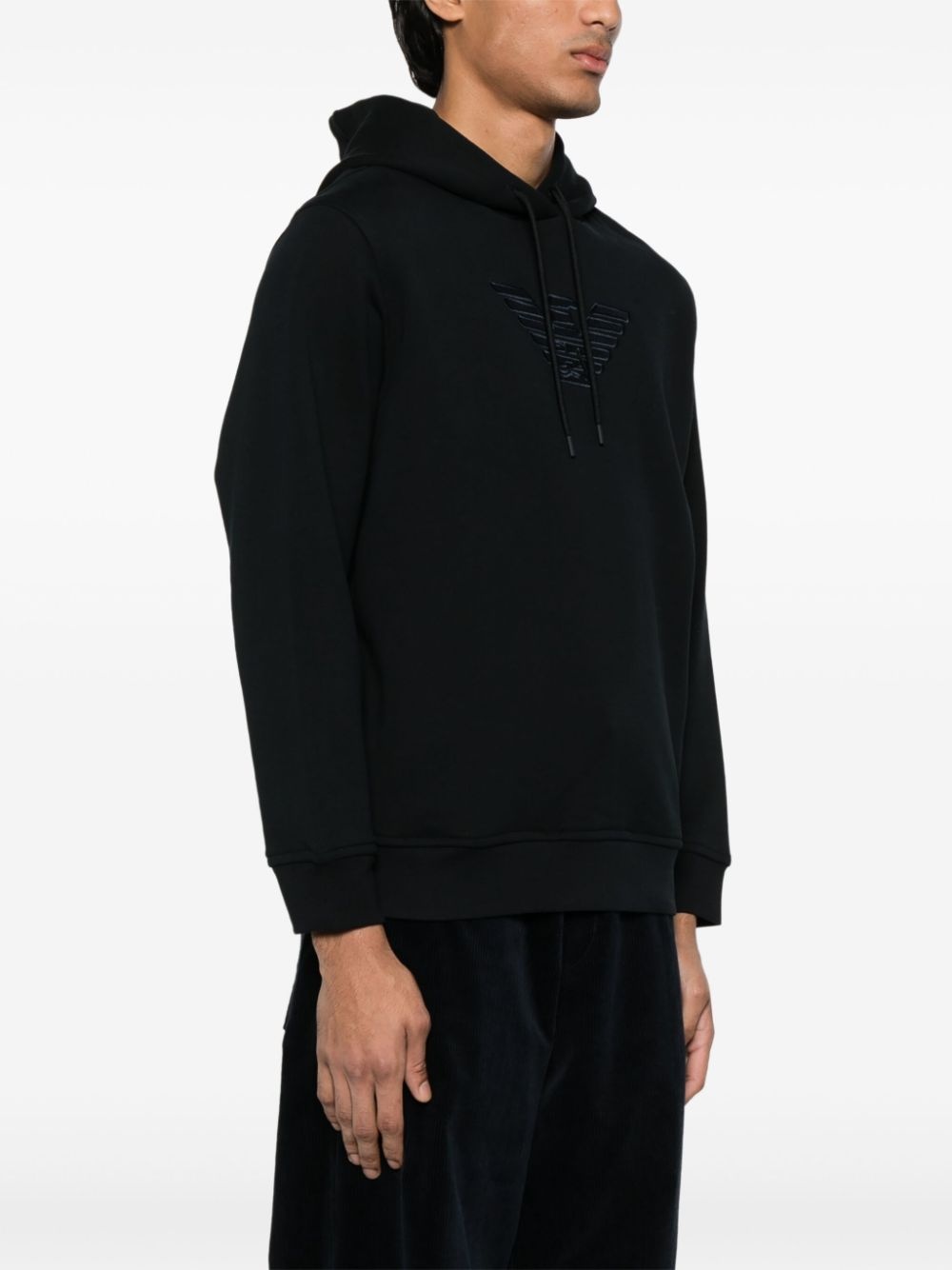 logo-embroidered hoodie - 3