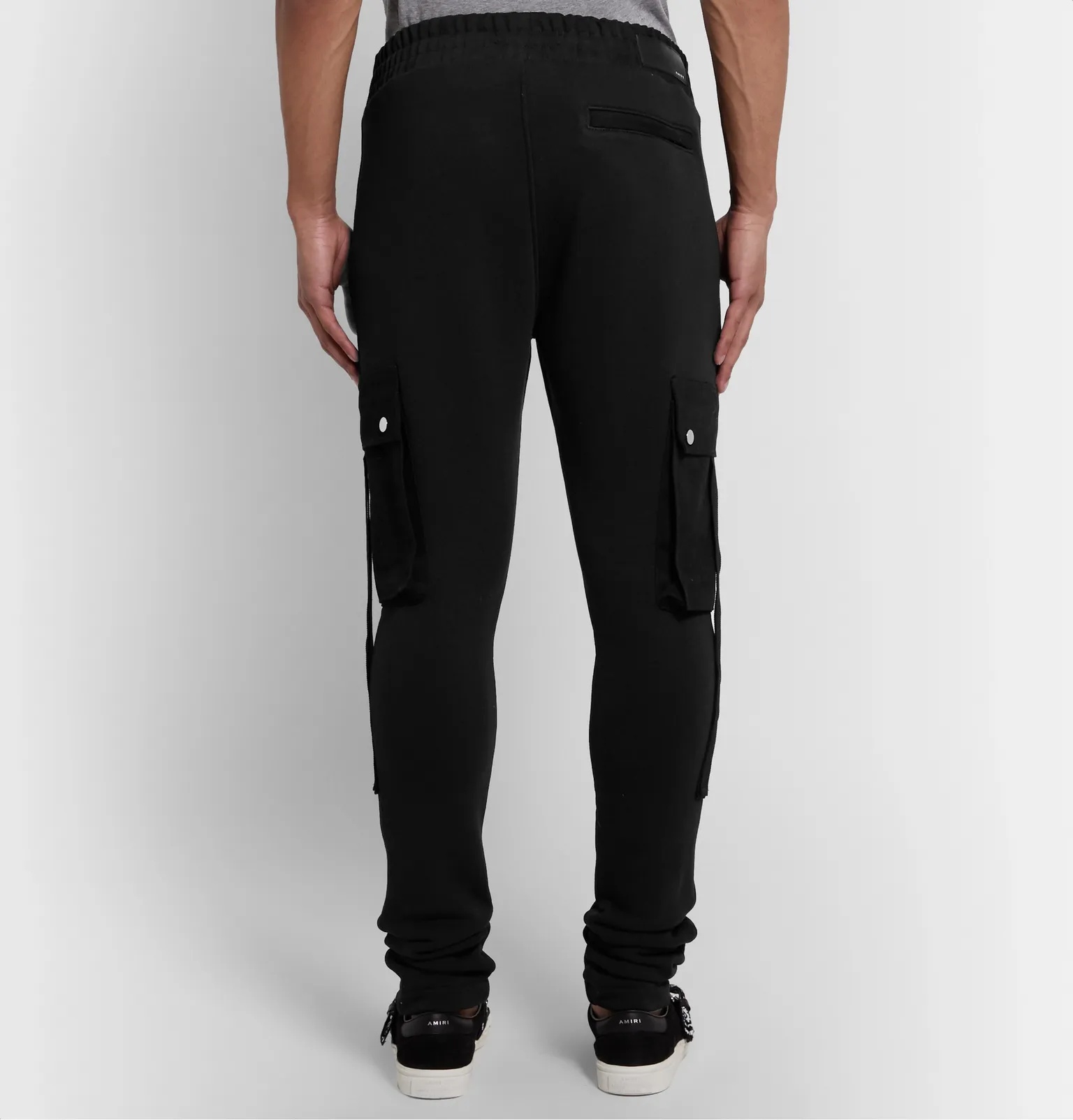 Slim-Fit Tapered Twill-Trimmed Loopback Cotton-Jersey Cargo Sweatpants - 5