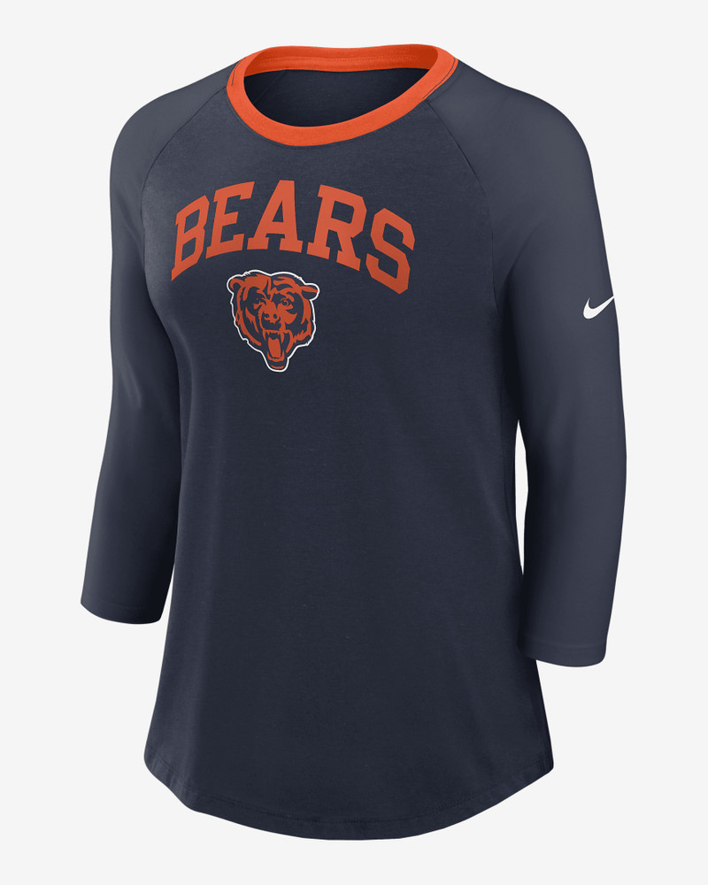 Chicago Bears Women's Nike NFL 3/4-Sleeve T-Shirt 1