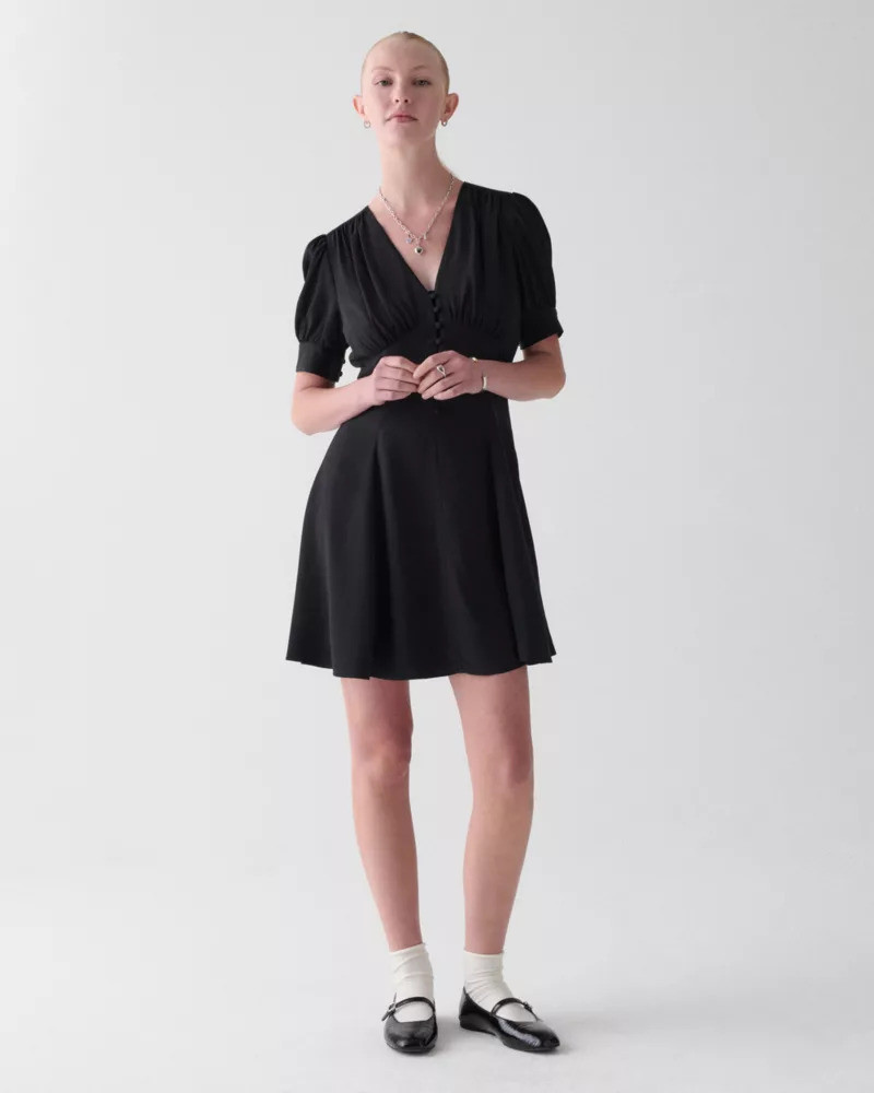 kate spade Fluid Puff Sleeve Mini Dress outlook