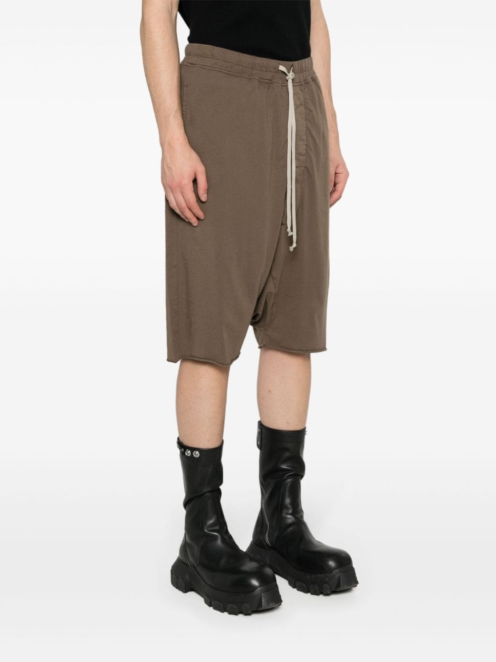 organic-cotton drop-crotch shorts - 3