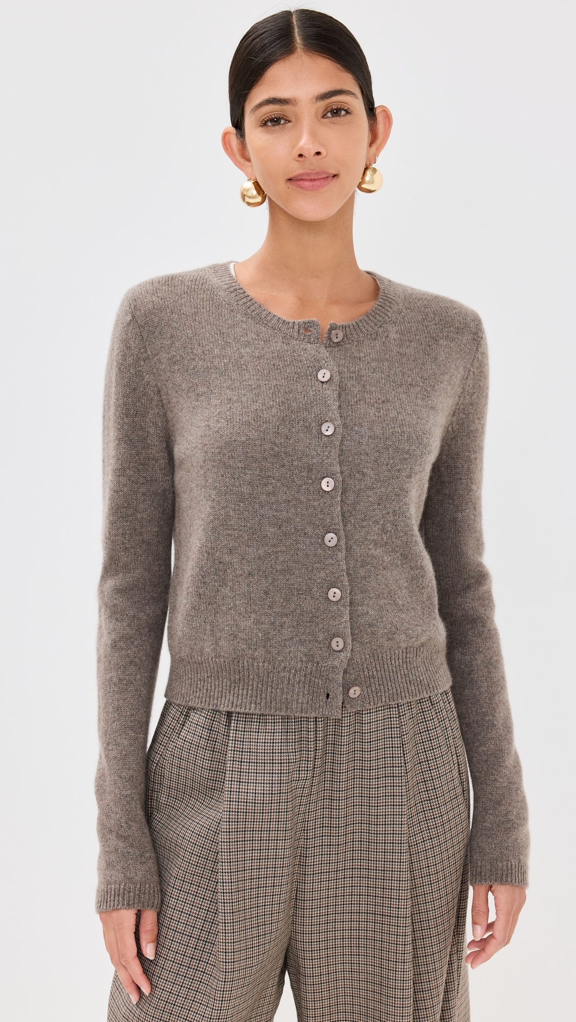 Clara Cashmere Crew Cardigan - 6