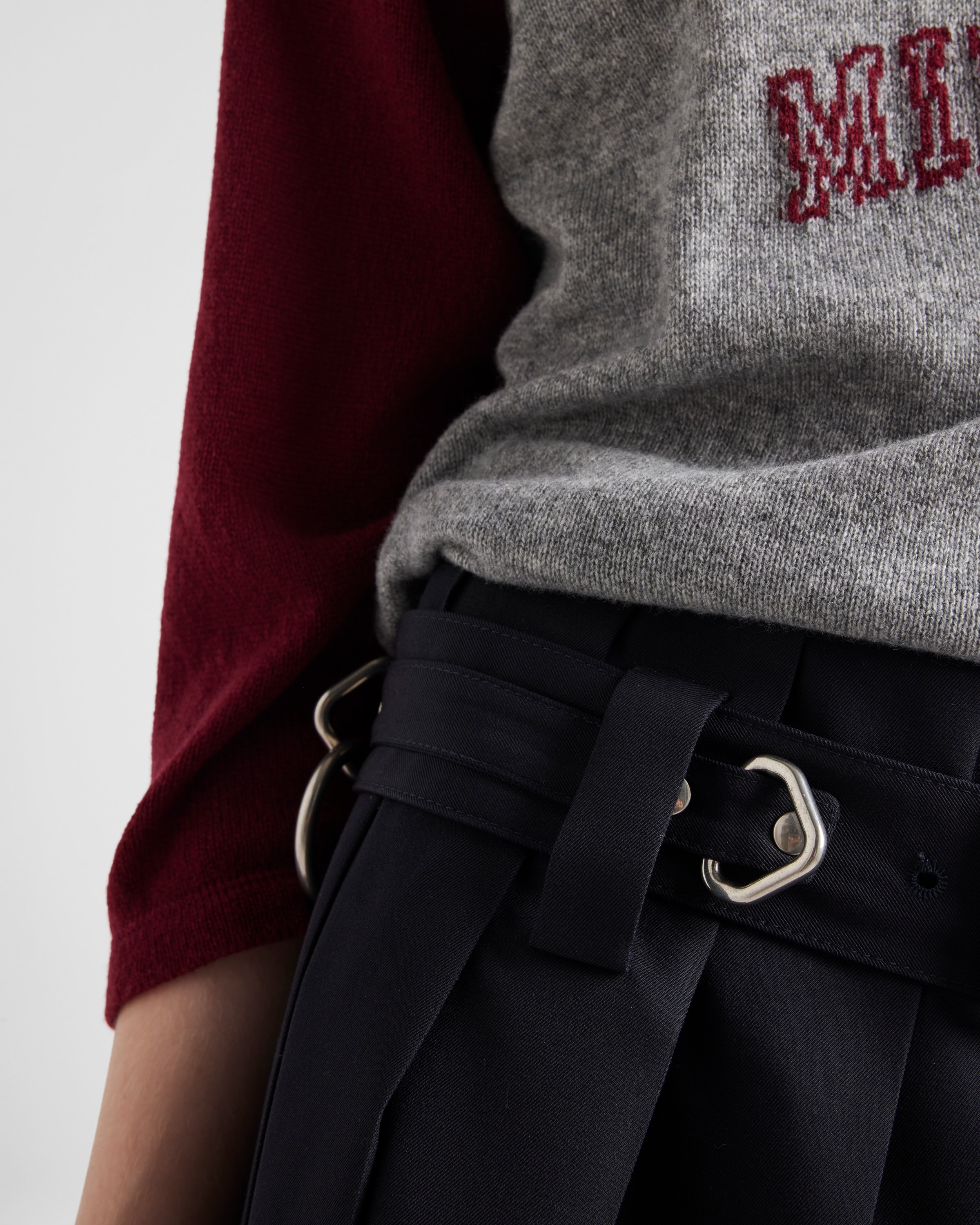 Pleated gabardine skirt - 3