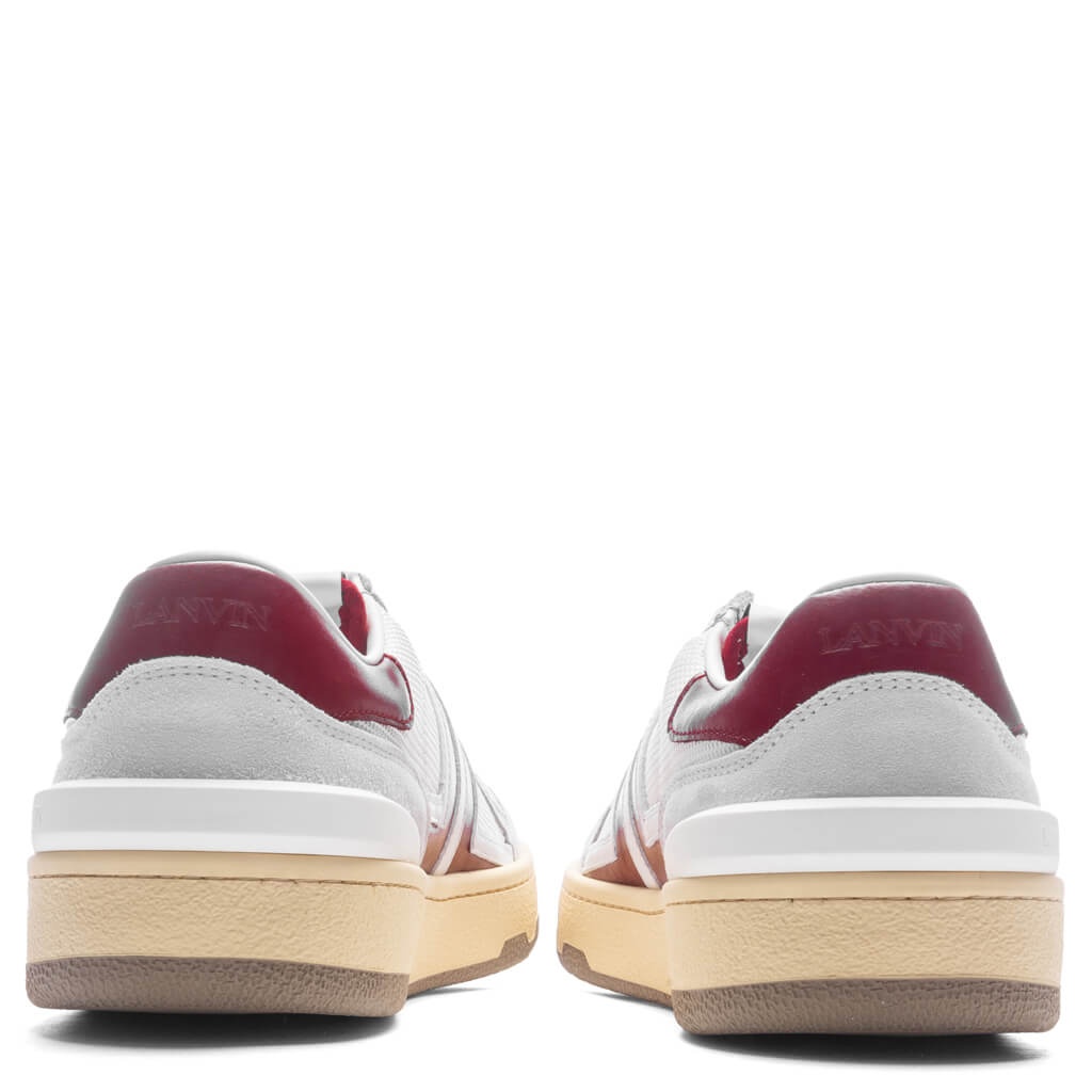 CLAY LOW TOP - WHITE/BURGUNDY - 4