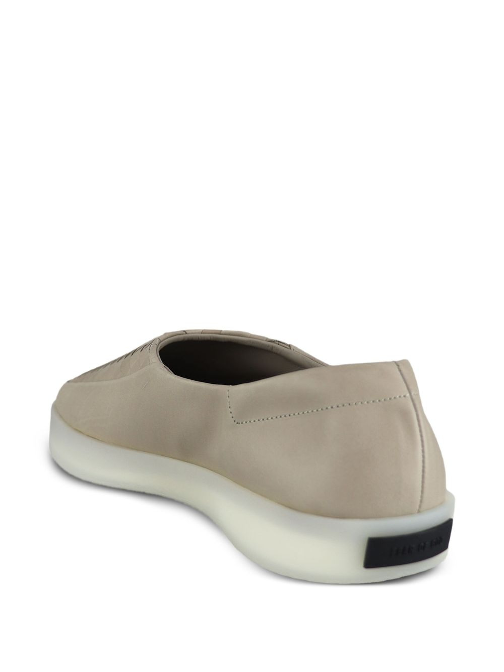 woven-panel leather loafers - 3