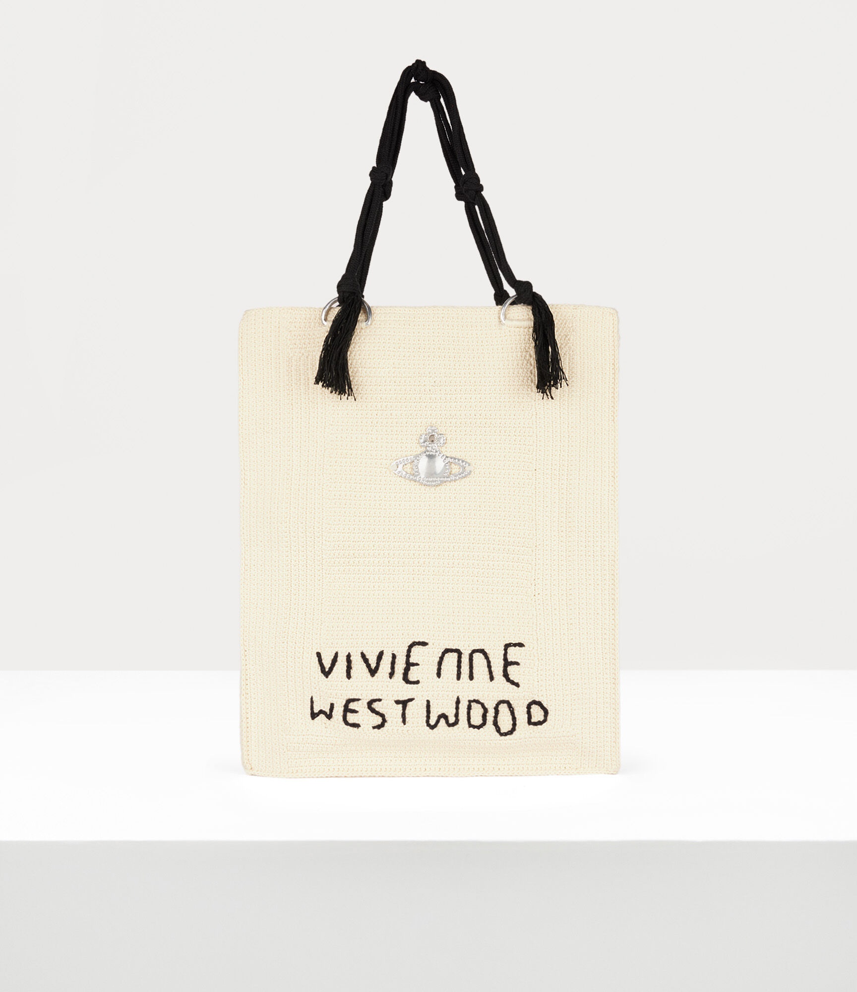 【VIVIENNE WESTWOOD】 25SS MABEL CROCHET TOTE LARGE Vivienne Westwood LARGE MABEL CROCHET TOTE BAG | REVERSIBLE
