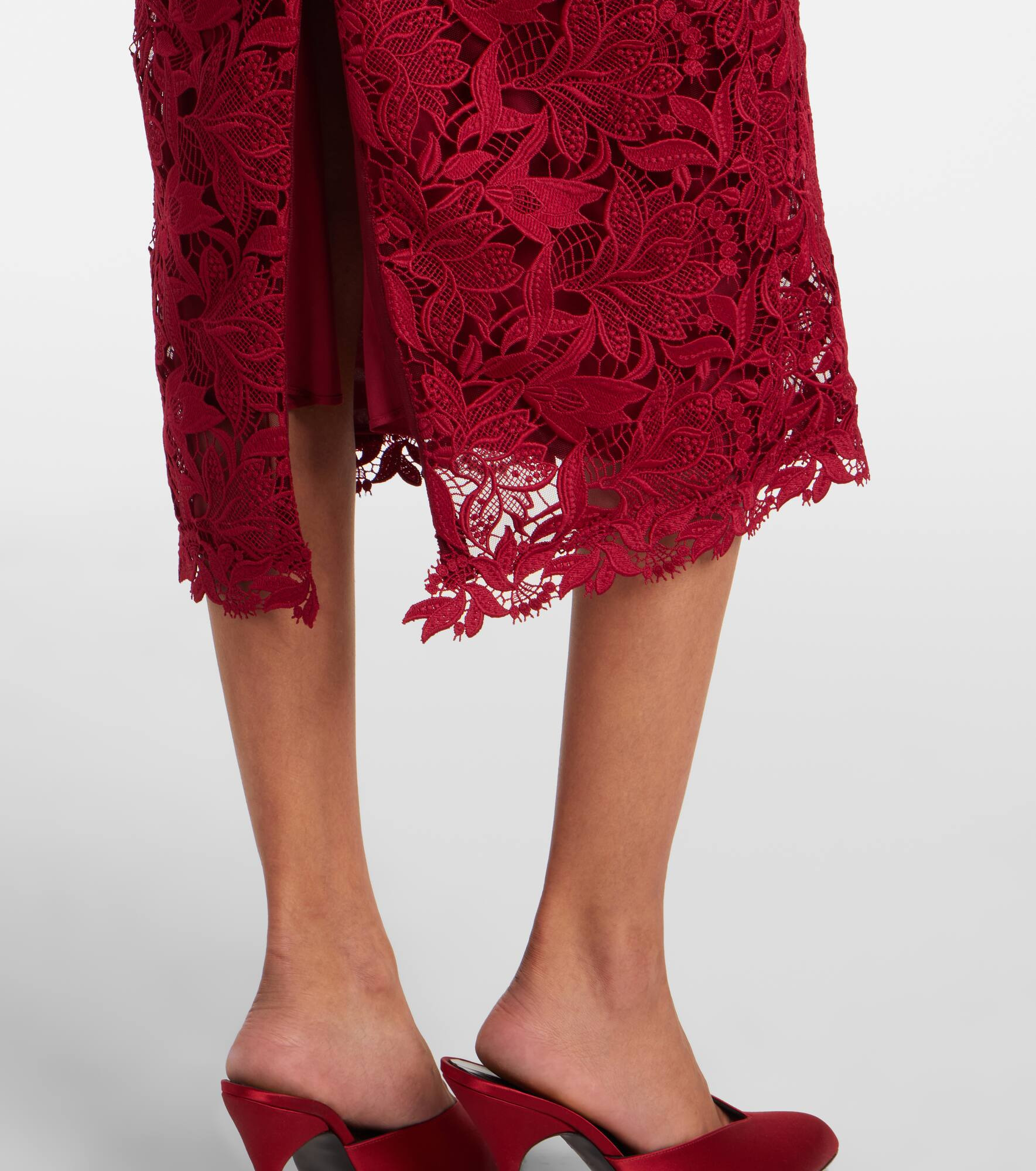 Lace midi dress - 6